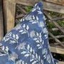 Cushions - Indigo blue block print pillowcase Hannes 100% linen - NORAVILLA