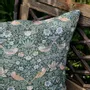 Comforters and pillows - Floral birds pillowcase William Morris Strawberry thief  100% linen - NORAVILLA