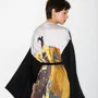 Apparel - Black Kimono “Scattered Pears” - MARALETTO