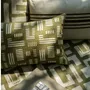 Fabric cushions - NO-MAD Anvaya Cushion Cover in Cotton Linen with Print & Embroidery - NO-MAD
