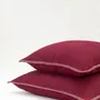 Coussins textile - NO-MAD Prakrit Cushion Cover in Cotton Jute with Hand Embroidery - NO-MAD