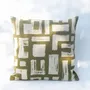 Coussins textile - NO-MAD Vanya Cushion Cover in Cotton Linen with Screen Print Design - NO-MAD