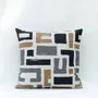 Coussins textile - NO-MAD Vanya Cushion Cover in Cotton Linen with Screen Print Design - NO-MAD