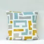 Coussins textile - NO-MAD Vanya Cushion Cover in Cotton Linen with Screen Print Design - NO-MAD