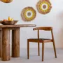 Chairs - AMBIA - Teak wood and green natural rope chair - HYDILE