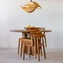 Chairs - AMBIA - Teak wood and green natural rope chair - HYDILE