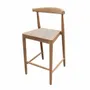 Chaises - AMBIA - Chaise haute de bar en teck et corde naturel - HYDILE