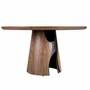 Dining Tables - Round dining table in walnut and black epoxy steel - ANGEL CERDÁ