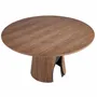 Dining Tables - Round dining table in walnut and black epoxy steel - ANGEL CERDÁ