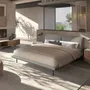 TV stands - TV unit in walnut, polished gold steel and porcelain marble top - ANGEL CERDÁ