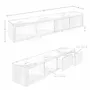 TV stands - TV unit in walnut, polished gold steel and porcelain marble top - ANGEL CERDÁ
