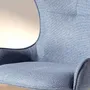 Chairs - Swivel chair in blue fabric - ANGEL CERDÁ