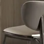 Chaises - Chaise en similicuir crème et gris foncé - ANGEL CERDÁ