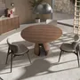 Chaises - Chaise en similicuir crème et gris foncé - ANGEL CERDÁ