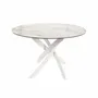 Tables Salle à Manger - Table à manger ronde en marbre céramique et acier blanc - ANGEL CERDÁ