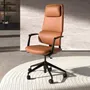 Desks - Swivel office chair in brown leatherette - ANGEL CERDÁ