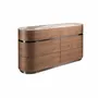 Chests of drawers - Chest of drawers in walnut, darkened steel base and porcelain marble top - ANGEL CERDÁ