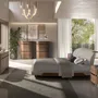 Chests of drawers - Chest of drawers in walnut, darkened steel base and porcelain marble top - ANGEL CERDÁ