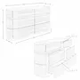 Chests of drawers - Chest of drawers in walnut, darkened steel base and porcelain marble top - ANGEL CERDÁ