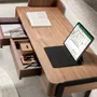 Desks - Desk in walnut and black epoxy steel - ANGEL CERDÁ