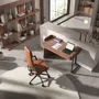 Desks - Swivel office chair in brown leatherette - ANGEL CERDÁ