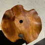 Suspensions extérieures - Grande suspension feuille plate ondulée en teck fleur lisse D:50 - OFFICE OBJETS