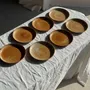 Assiettes au quotidien - Lot de 7 petites assiettes à dessert plates en grès orange D18 - OFFICE OBJETS
