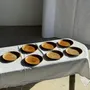 Assiettes au quotidien - Lot de 7 petites assiettes à dessert plates en grès orange D18 - OFFICE OBJETS