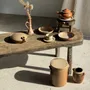 Food storage - Very large orange raw stoneware pot with lid and handles H26 D20 - OFFICE OBJETS