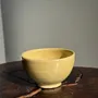 Tasses et mugs - Petit bol en terracotta jaune vintage à piédouche artisanal H8 D12 - OFFICE OBJETS