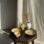 Tasses et mugs - Petit bol en terracotta jaune vintage à piédouche artisanal H8 D12 - OFFICE OBJETS