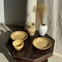 Tasses et mugs - Petit bol en terracotta jaune vintage à piédouche artisanal H8 D12 - OFFICE OBJETS