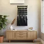 Autres décorations murales - Echo Noir : décoration murale en macramé cubique faite à la main - SARMAL DESIGN