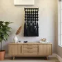 Autres décorations murales - Echo Noir : décoration murale en macramé cubique faite à la main - SARMAL DESIGN