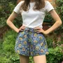 Sleepwear - Sleep Shorts: Jaipur Blue and Yellow - LIME TREE DESIGN