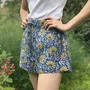 Sleepwear - Sleep Shorts: Jaipur Blue and Yellow - LIME TREE DESIGN