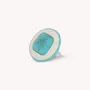 Bijoux - Bague ajustable ronde insert bleu - Manitoba - NATURE BIJOUX
