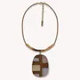 Bijoux - Collier gros pendentif bambou & nacre - Kamakura - NATURE BIJOUX