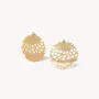 Jewelry - Round golden MOP french hook earrings - Corallium - NATURE BIJOUX
