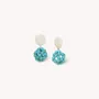 Jewelry - Post earrings with woven bead - Manitoba - NATURE BIJOUX