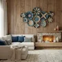Autres décorations murales - Indigo Compass : ensemble de 11 assiettes murales en osier faites à la - SARMAL DESIGN