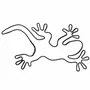 Chambres d'enfants - Décoration Murale en fil de fer - Silhouette Salamandre - à punaiser - BIJOUX DE MUR