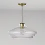 Hanging lights - Brookfield Large Pendant Light Fluted Glass - Antique Brass - CORSTON ARCHITECTURAL DETAIL