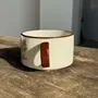 Tasses et mugs - Petite tasse mouchetée en grès made in Korea à motif de fleurs H7 D11 - OFFICE OBJETS