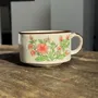 Tasses et mugs - Petite tasse mouchetée en grès made in Korea à motif de fleurs H7 D11 - OFFICE OBJETS