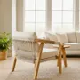 Lawn sofas   - Olefin teak and rope outdoor lounge - SBH3 - BALINAISA