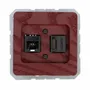 Office design and planning - 2 x Modular jack socket - WEMEL WOOD