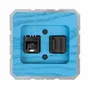 Office design and planning - 2 x Modular jack socket - WEMEL WOOD