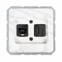 Office design and planning - 2 x Modular jack socket - WEMEL WOOD