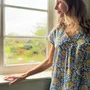 Sleepwear - Audrey Nightie: Jaipur Blue/Yellow - LIME TREE DESIGN